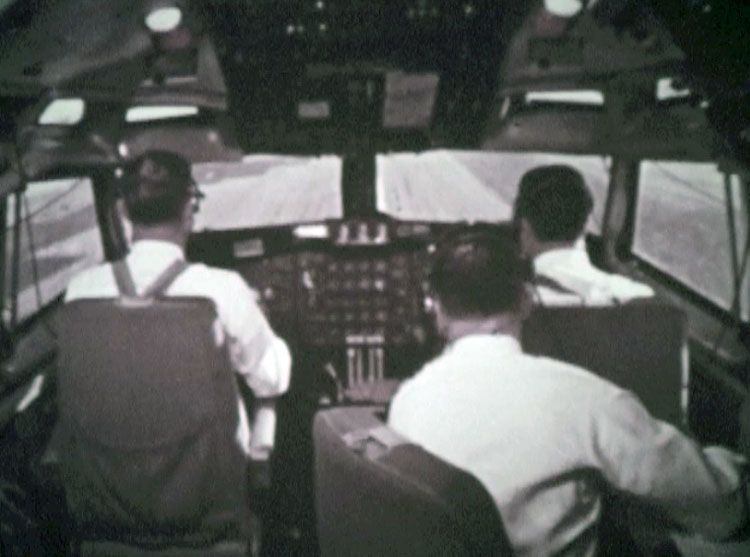 American Airlines Boeing 707 flight deck