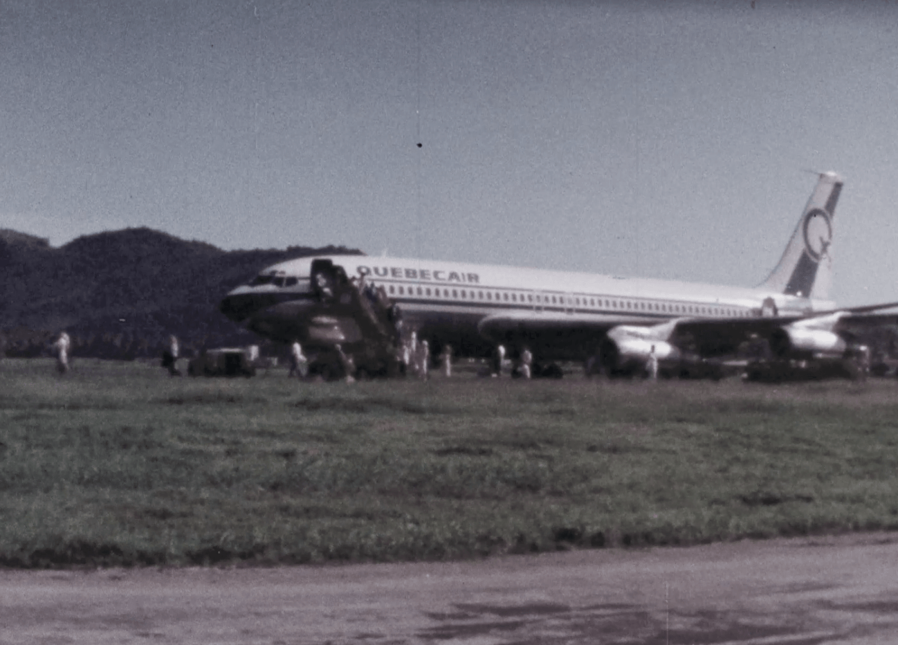 Quebecair Boeing 707-123 in 1978 airline promo movie