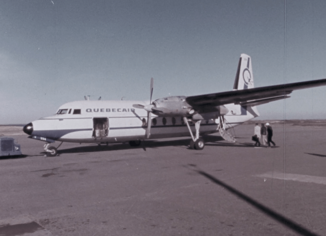 Quebecair F27 in 1978 airline promo movie