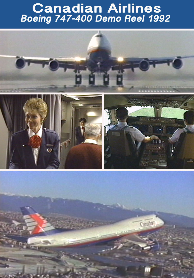 Canadian Airlines International Boeing 747-400 Demo Reel film