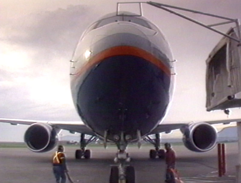 Canadian Airlines International Boeing 767-300ER pulling into the gate at YVR circa early 1990s