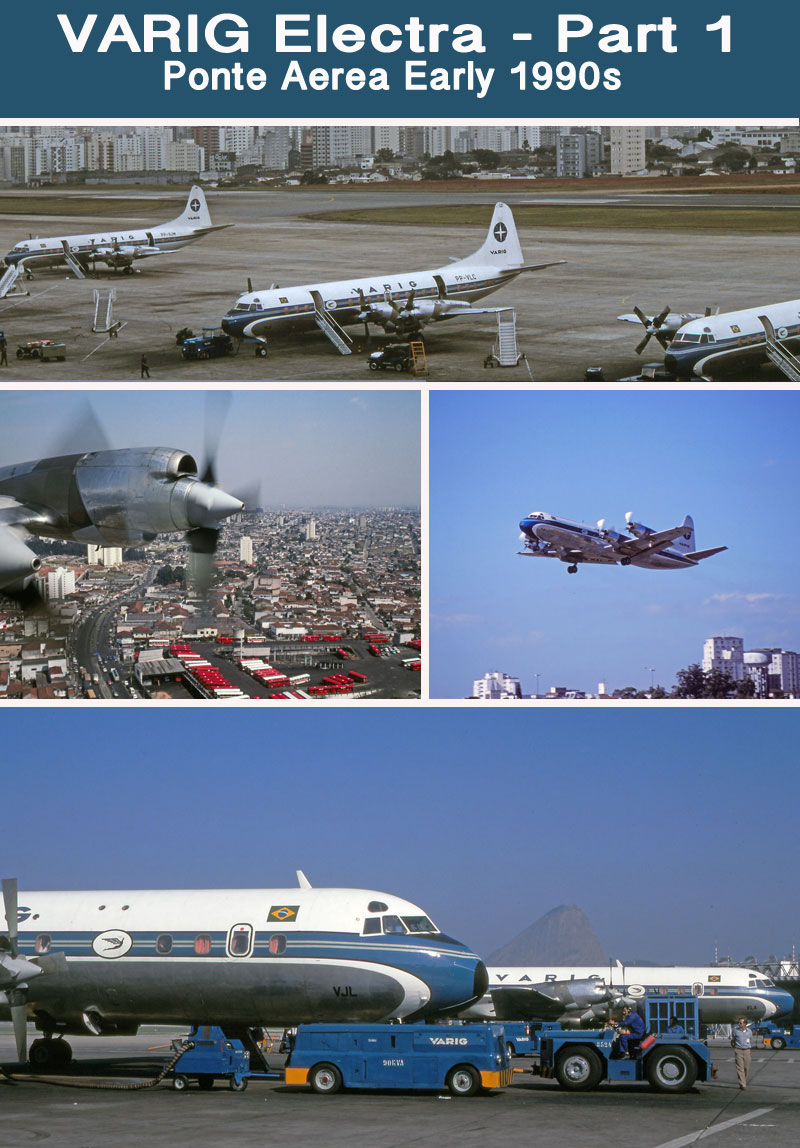 VARIG Lockheed Electra Ponte Aerea early 1990s video