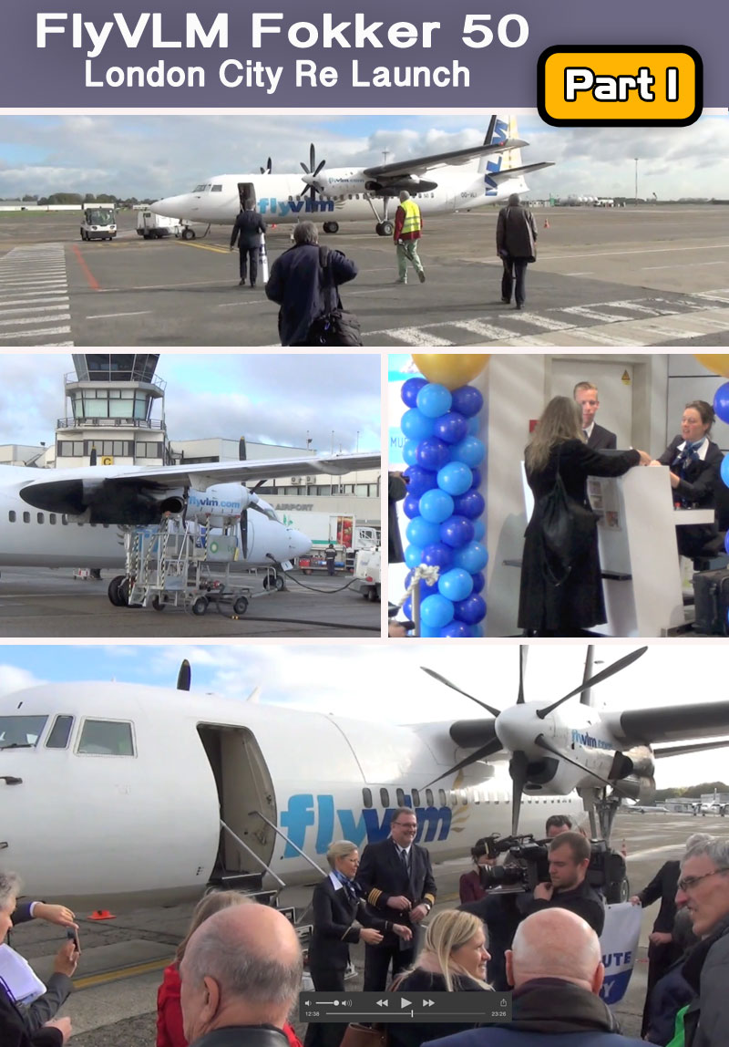 FlyVLM Fokker 50 Re-Launch London City video Part 1