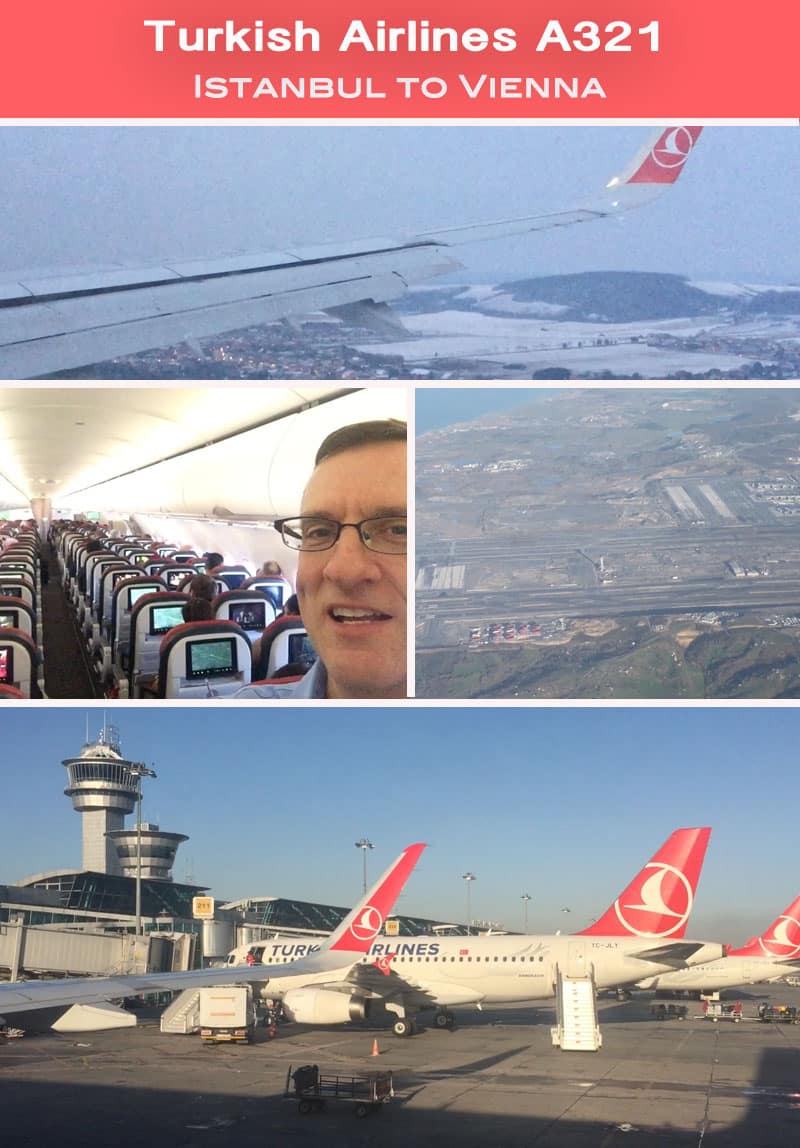 Turkish Airlines A321 Istanbul to Vienna with tour of new Istanbul airport