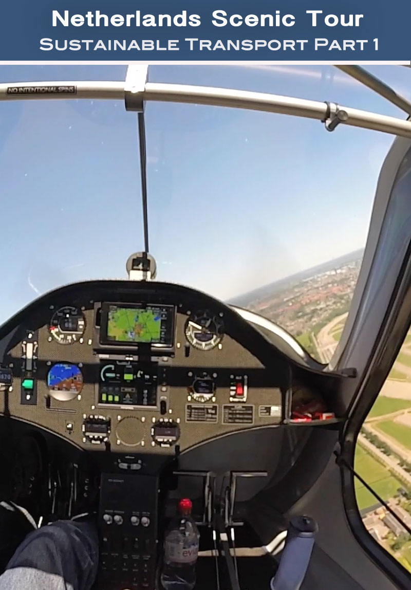 Spectacular Netherlands Aerial Scenic: Electric flight to Leeuwarden AFB Part 1