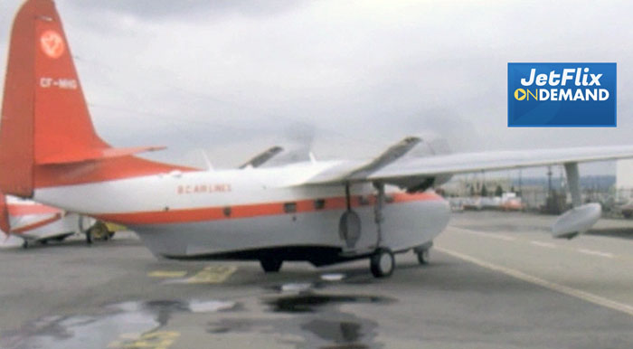 BC Air Lines Grumman Mallard at Vancouver Airport circa 1965, preview from the film "Airlines in Canada 1960s" which streams at JetFlix TV