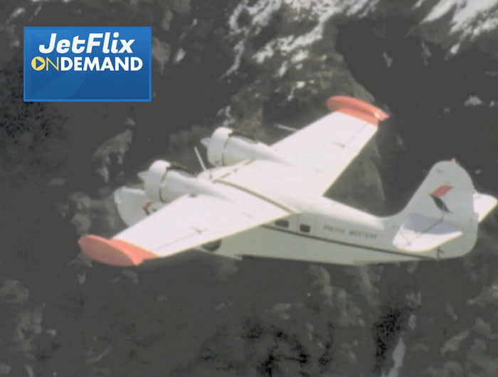 Pacific Western Airlines Grumman Goose CF-UVJ air-to-air coastal BC circa 1966, preview from the film "Airlines in Canada 1960s" which streams at JetFlix TV