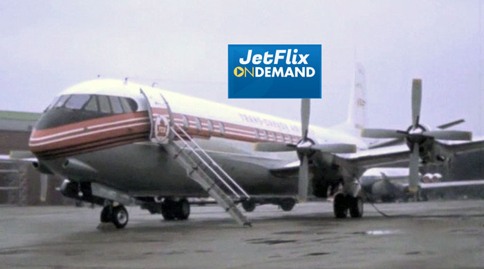 Trans-Canada Air Lines Vickers Vanguard CF-TKW pre delivery at Webridge, Surrey, England, preview from the film "Airlines in Canada 1960s" which streams at JetFlix TV