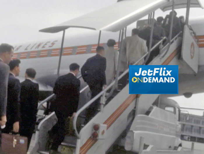 Passengers boarding rear stairs to a Trans-Canada Air Lines Douglas DC-8 at Dorval Airport circa 1962, preview from the film "Airlines in Canada 1960s" which streams at JetFlix TV