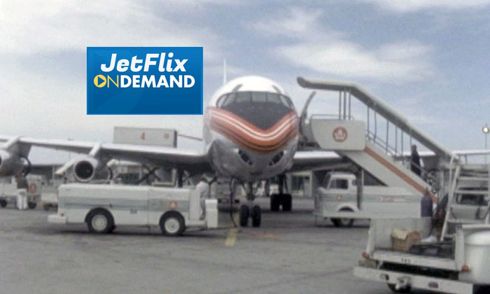 Trans-Canada Air Lines Douglas DC-8 being ground serviced at Dorval Airport circa 1961, preview from the film "Airlines in Canada 1960s" which streams at JetFlix TV