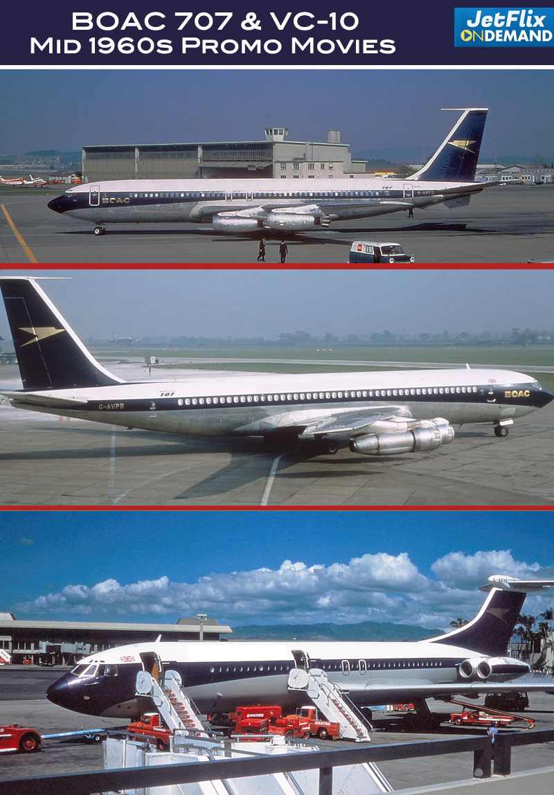 BOAC British Overseas Airways Corporation Boeing 707 and VC10 Promotional movies