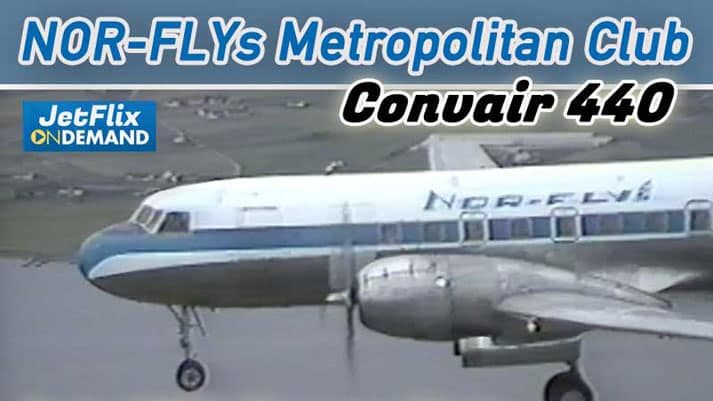 Nor-Fly Convair 440 Metropolitan Club mid 80s Pleasure Flight - video Now on JetFlix TV