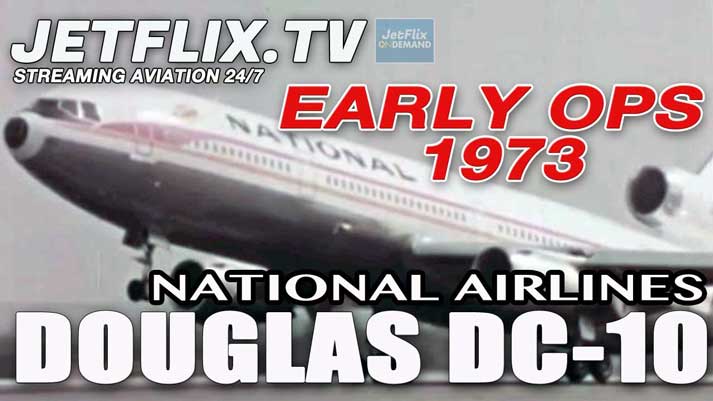 National Airlines Douglas DC-10 Widebody Jetliner 1973 Publicity Film - Now on JetFlix TV