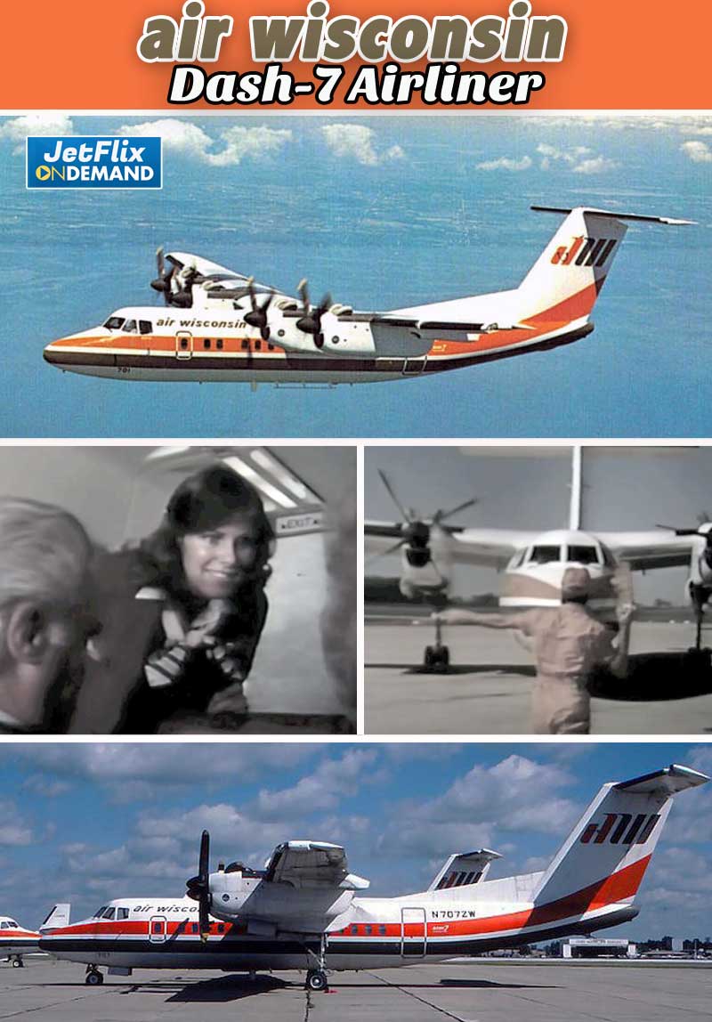 Air Wisconsin De Havilland Canada Dash-7 Promotional Movie circa 1979