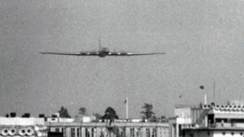 Bristol Brabazon flypast at the 1949 SBAC Farnborough Airshow video movie streaming on JetFlix TV.