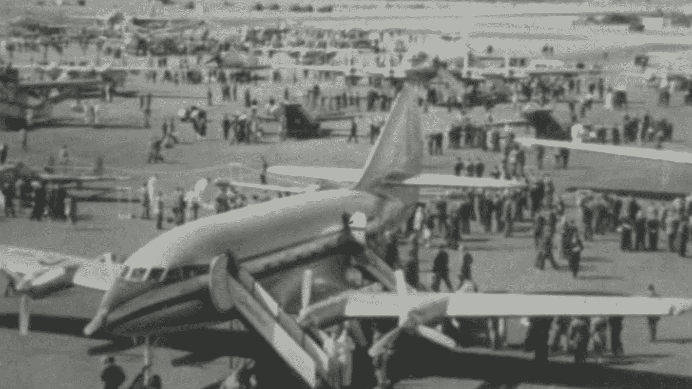 The Armstrong Whitworth Apollo airliner on public display at the 1949 SBAC Farnborough Airshow video movie streaming on JetFlix TV.