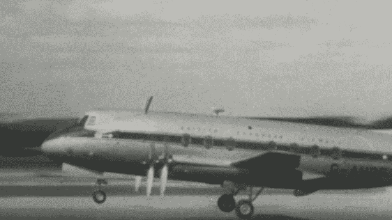 Vickers Viscount 630 prototype put through its flying paces at the 1949 SBAC Farnborough Airshow video movie streaming on JetFlix TV.