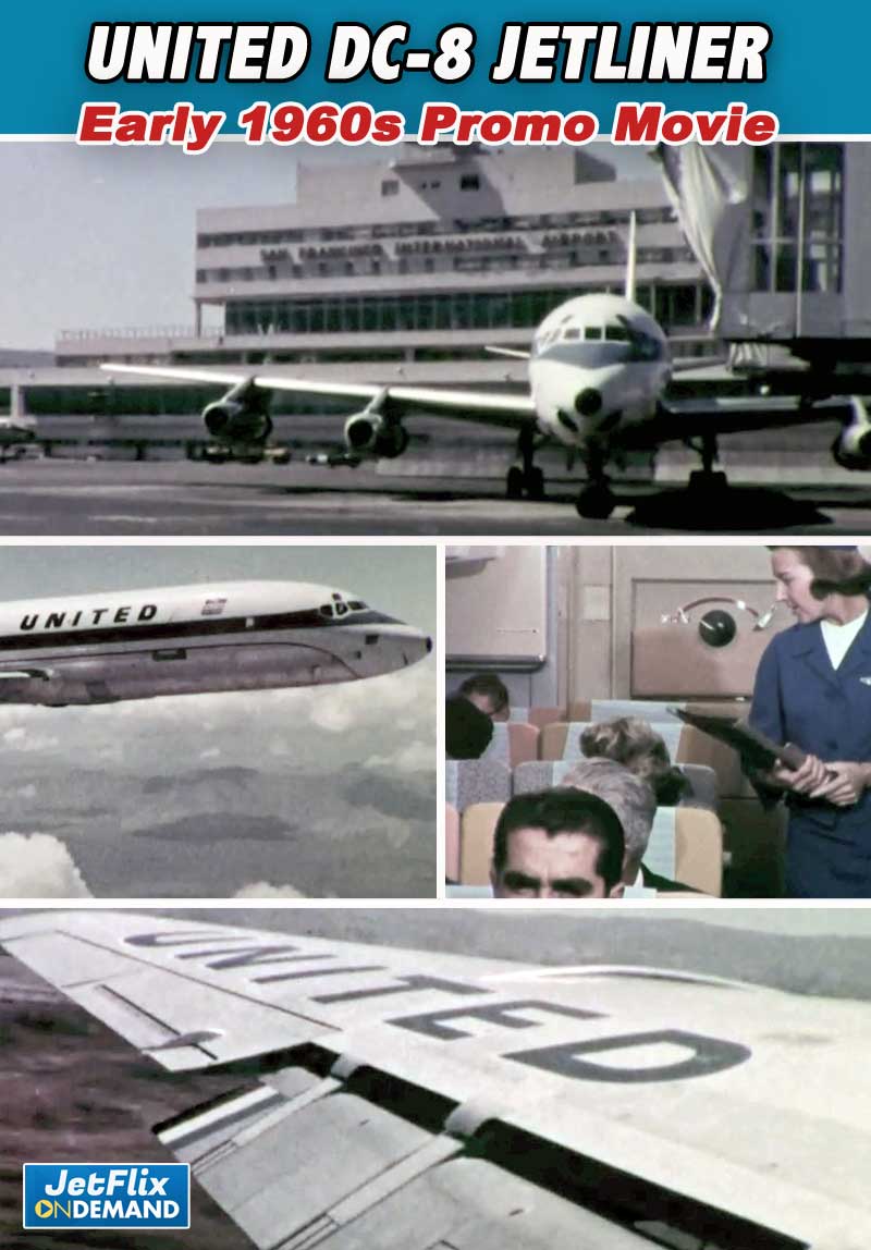 United Airlines Douglas DC-8 Jetliner Early 1960s