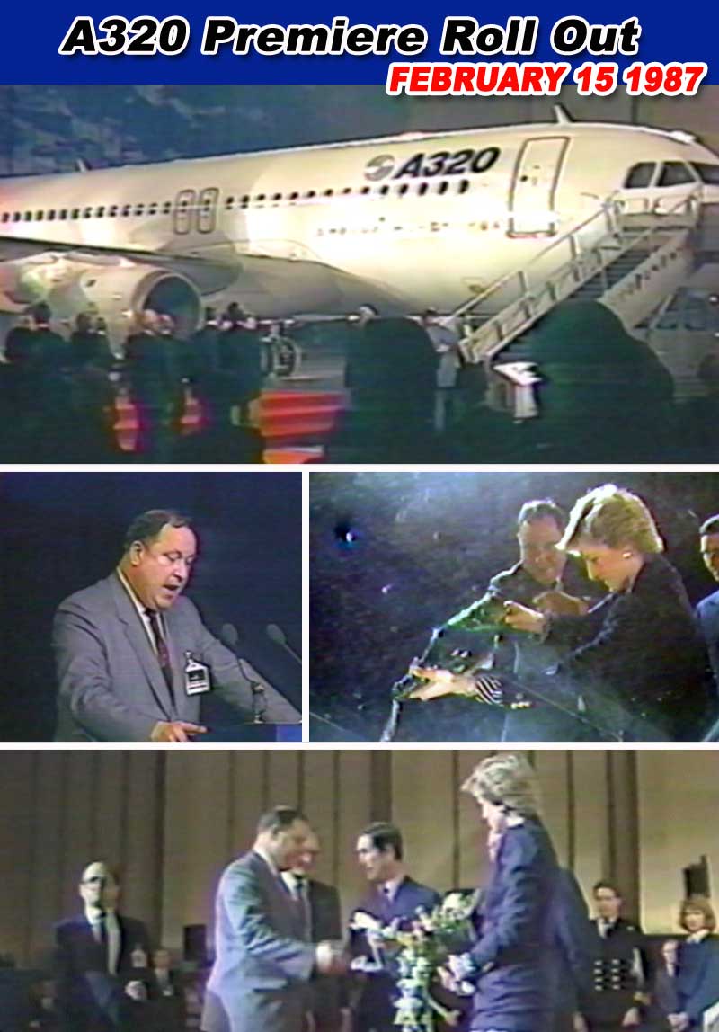 Airbus A320 Premiere - Roll Out with Price Charles and Lady Diana