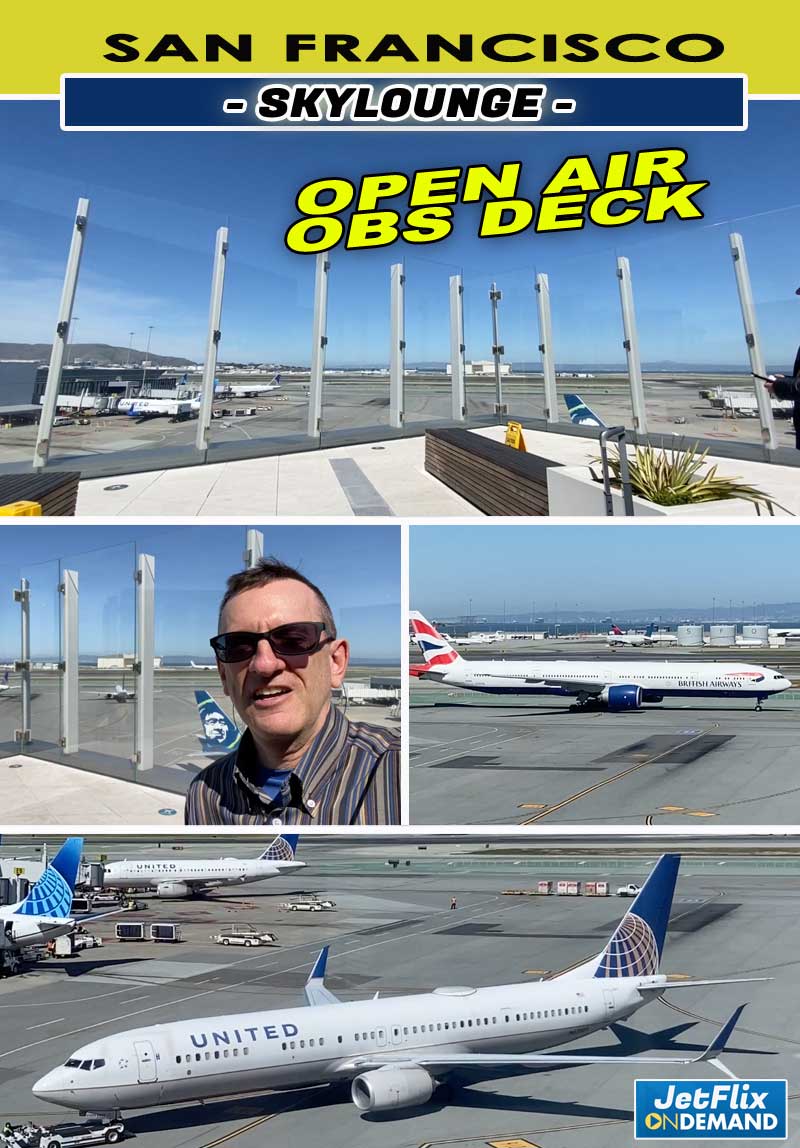 SFO's Brand new SKYLOUNGE ... The Best Obsdeck in the Americas!