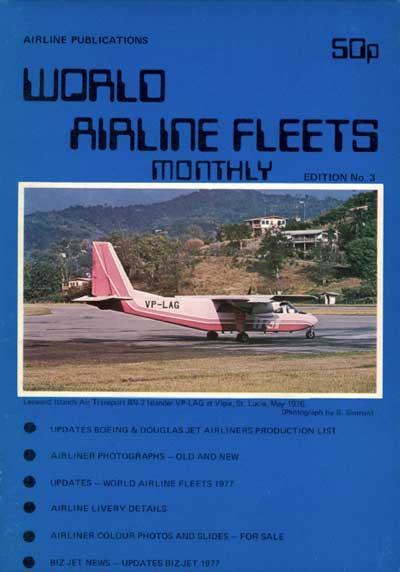 World Airline Fleets Monthly July 1977