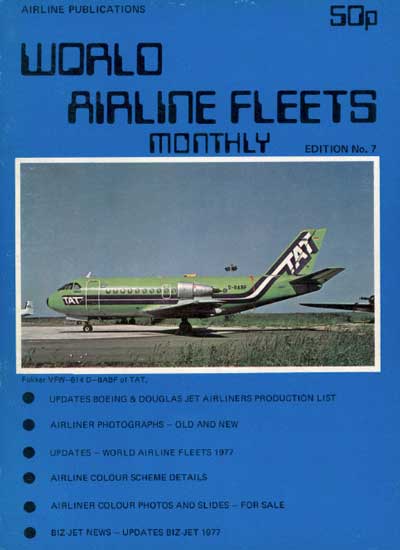 World Airline Fleets Monthly November 1977
