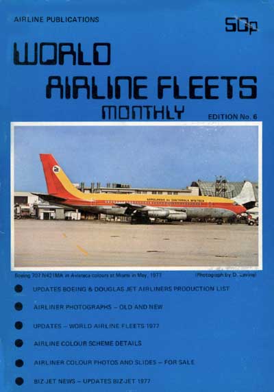World Airline Fleets Monthly October 1977