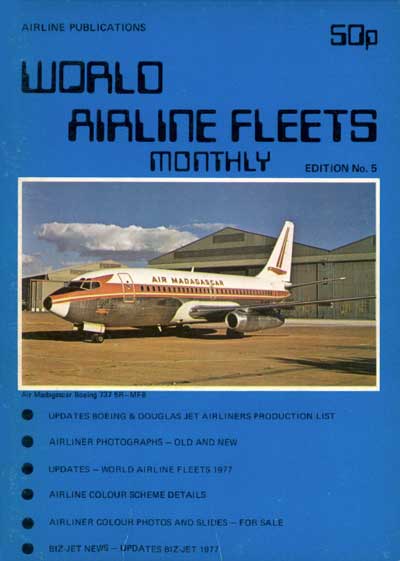 World Airline Fleets Monthly September 1977