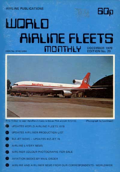 World Airline Fleets Monthly December 1978
