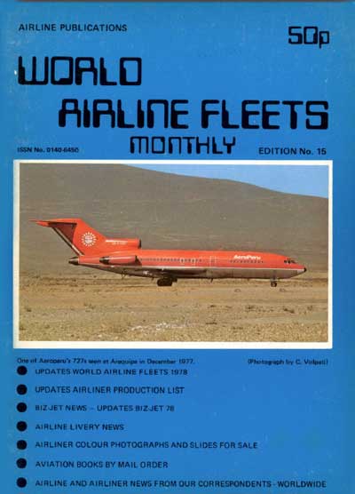 World Airline Fleets Monthly July 1978