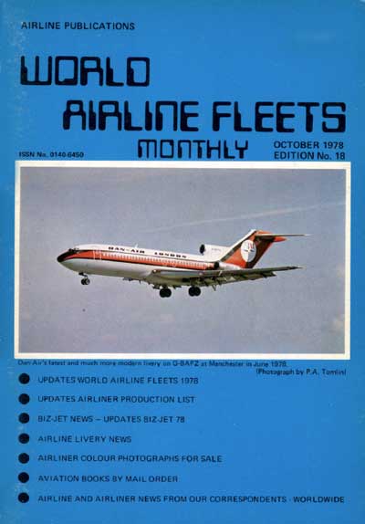 World Airline Fleets Monthly October 1978