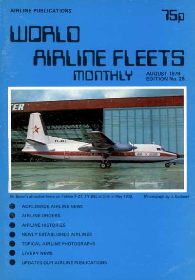 World Airline Fleets Monthly August 1979