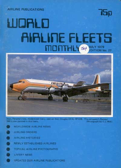 World Airline Fleets Monthly July 1979