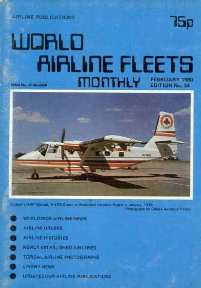 World Airline Fleets Monthly February 1980