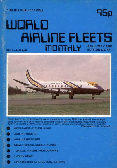 World Airline Fleets Monthly April 1981