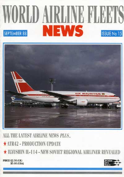 World Airline Fleets News September 1988