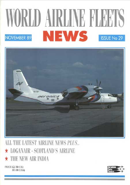 World Airline Fleets News November 1989