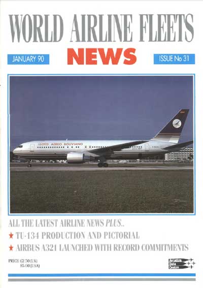 World Airline Fleets News January 1990