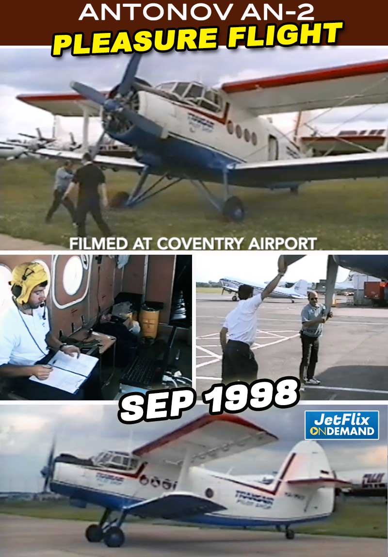 Transair AN-2 pleasure flight over Coventry Airport SEP 1998